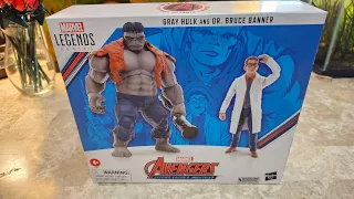 Hasbro Marvel Legends Gray Hulk and Dr. Bruce Banner Avengers 60th Anniversary Unboxing and Review