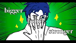 bigger better stronger meme animation but it’s jonathan joestar from jjba :) ft erina and dio