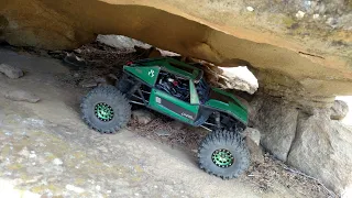 Axial Capra crawling around in some crazy a$$ wind!