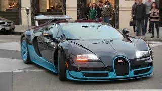 2 Veyrons!! 1200HP Bugatti Veyron "Bleugatti" Grand Sport Vitesse driving in Beverly Hills!