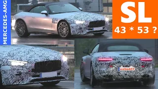 Mercedes Erlkönig AMG SL 43 * 53 ? * 2022 prototype R232 * 4K SPY VIDEO