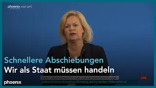 Schneller Abschieben: Statement von Bundesinnenministerin Nancy Faeser zum neuen Gesetz