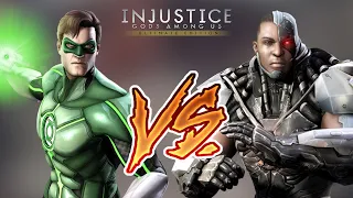 Injustice Gods Among Us - Green Lantern Vs. Cyborg (Hard) Walkthrough | RozZ99