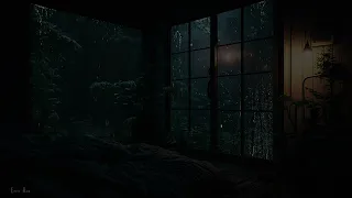 Cozy Bedroom Ambience - It’s raining out forest night & let window open to a deep sleep instantly 💤