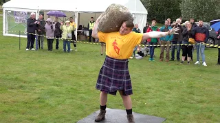 Ballogie Stone 123kg challenge during The Gathering III 2019 Donald Dinnie Games in Potarch Scotland