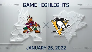 NHL Highlights | Coyotes vs. Penguins - Jan 25, 2022