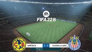 FIFA 22 AMERICA   vs   CHIVAS   | LIGA MX |   [ GAMEPLAY ]