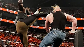 Omos hits a devastating kick on Brock Lesnar before WrestleMania — WWE Raw 3/27/23