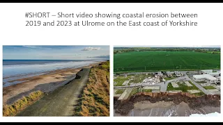 #shorts - Short video of coastal erosion from 2019 to 2023 on East Coast UK