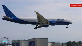 Silk Way West 777F Test Flight Landing At PAE