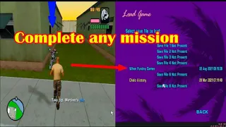How to complete/skip mission in GTA Vice City Stories ￨GTA Vice City Stories save file(save game)