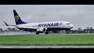 Ryanair 737 MAX 8-200 (DUB-AMS) WET landing at AMS!