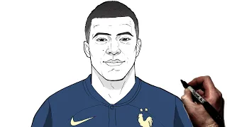 How To Draw Kylian Mbappe | Step By Step