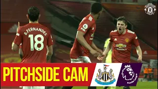 Pitchside Cam | Rashford, James & Fernandes net v Newcastle! | Manchester United 3-1 Newcastle