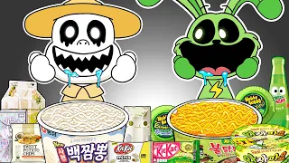 Convenience Store WHITE GREEN Food Mukbang Hoppy Hopscotch vs ZOOKEEPER | POPPY PLAYTIME 3 | ASMR