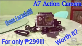 Unboxing!!!A7 Action Camera From Lazada|for only ₱299!!!(Guibone)