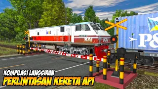 Kompilasi Langsiran di Perlintasan Kereta Api - Trainz Simulator Indonesia Eps 232