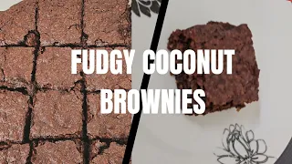 Easy fudgy coconut brownies | bake with me | UPF free treats