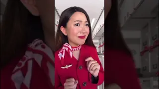 FLIGHT ATTENDANT TRIES HER BEST NOT TO GET FIRED ✈️😂😩