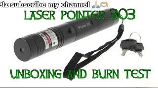 Powerful Laser 303 Green 532nm Unboxing & Review | Experiments with handheld burning laser pointer