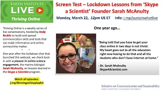 Screen Test – Lockdown Lessons from ‘Skype a Scientist’ Founder Sarah McAnulty