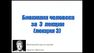 Биохимия за 3 лекции. Динамическая биохимия