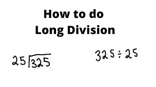 Long Division: 325 divided by 25