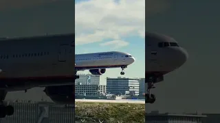 AEROFLOT AIRLINES BOEING 777-300ER LANDING AT LOS ANGELES INT AIRPORT#shorts #aeroflot #lax #b777