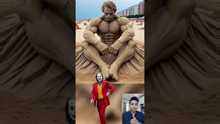 Superheroes but sand statue 💥 Marvel & DC - All Characters #avengers #shorts #marvel