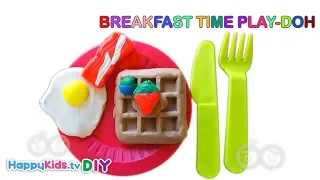 Breakfast Time Play Doh | PlayDough Crafts | Kid's Crafts and Activities | Happykids DIY