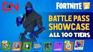 Fortnite Chapter 2 Battle Pass Showcase - All 100 Tiers - Season 1