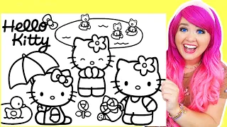 Coloring Hello Kitty Spring Coloring Pages | Prismacolor Markers