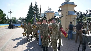 Почесна варта і оркестр на репетиції інавгурації