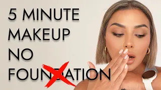 NO FOUNDATION MAKEUP LOOK IN 5 MINUTES | NINA UBHI