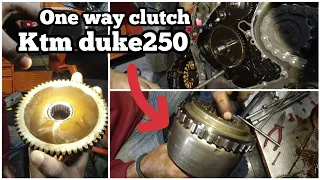 how to install one way clutch on ktm duke250