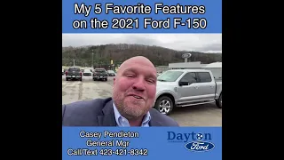 2021 Ford F-150:  Casey Pendleton with Dayton Ford shares his Top 5 Features of the 2021 Ford F-150