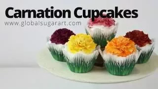 How To Make Carnation Cupcakes | Sneak Peak | Global Sugar Art