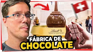 CHOCOLATE DE GRAÇA E INFINITO NA SUÍÇA! Fábrica de Chocolate na Suíça