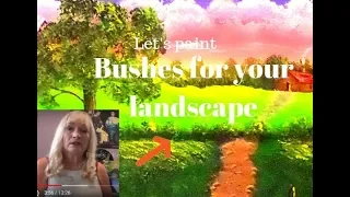 How to paint easy  landscape BUSHES for beginners, Acrylic Painting.Lesson 5