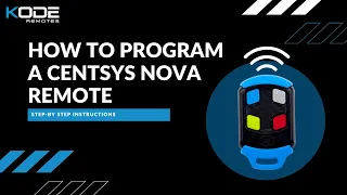 How to Program a Centsys Nova Remote into a Centsys D5 or a Vantage Gate Opener | Step-by-Step Guide