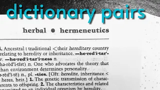 Dictionary Pairs: Part Word Game, Part Punk Band Name Generator