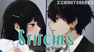 Nightcore - Stitches {Switching Vocals} || Lyrics