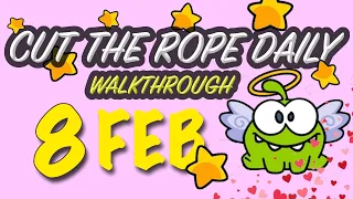 Cut The Rope Daily February 8 | #walkthrough  | #10stars | #solution