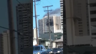 Marco polo building still on fire