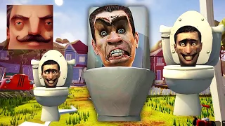 Hello Neighbor - My New Neighbor Skibidi Toilet Baby G-Mann Act 2 Trampoline Gameplay Skibidi Toilet