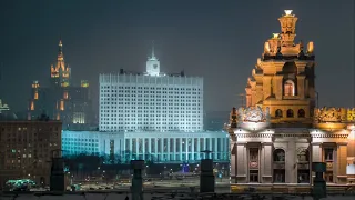 Moscow city in winter 2021 beautiful