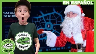 ¡Cuento Navideño de Dinosaurios! LB conoce a Papá Noel en Video Divertido para Niños
