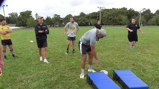 Rugby Defensive Folding Skill Drill