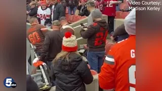 Rally Skunk found in the stands of Browns-Bucs game