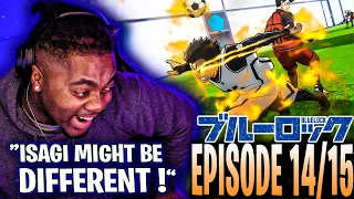 HE'S ACTUALLY INSANE !!! | College Soccer Player REACTS to Blue Lock Episode 14 & 15